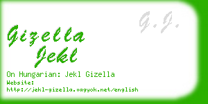 gizella jekl business card